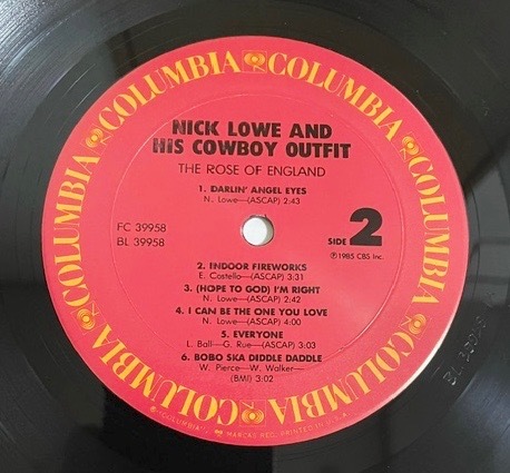 LP■Nick Lowe★ニック・ロウ Nick Lowe And His Cowboy Outfit / The Rose Of England 英パブロック、ポップ職人のセンスが光る名盤_画像9