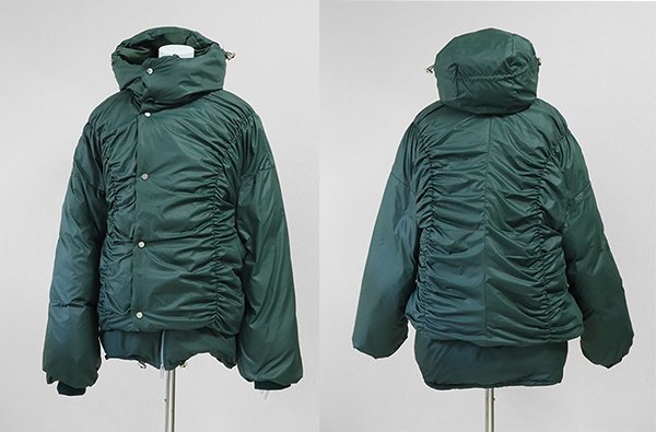 * beautiful goods UN3D. * 3WAY Layered down coat green 36 size ( down vest / Short down ) Anne s Lead *RC-2
