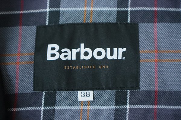 1円～ ★ Barbour ◆23SS SHIPS別注 TRANSPORT 黒 サイズ38 ノンワックス トランスポート 撥水 ジャケット コート シップス バブアー ◆MK1_画像6