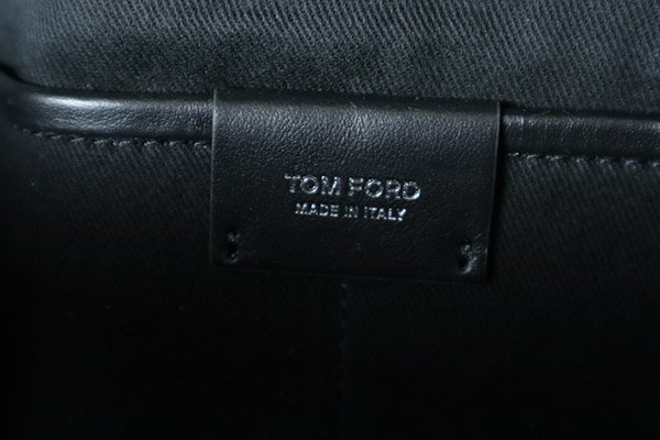 TOM FORD ◆ 型押し レザー 本革 バックパック リュック ネイビー 鞄 バッグ トムフォード ◆ZZ2_画像8