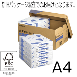 富士フイルムビジネスイノベーション　W-Paper　Ａ４　フタ式ボックスタイプ　500枚×10冊 ZGAA1372_画像1