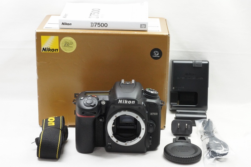 【適格請求書発行】美品 Nikon ニコン D7500 ボディ デジタル一眼レフカメラ 元箱付【アルプスカメラ】240120o