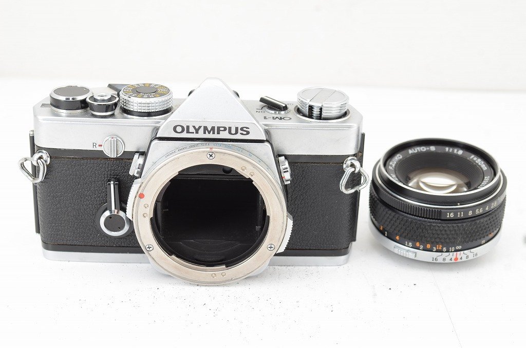 【適格請求書発行】ジャンク品 OLYMPUS OM-1 + OM-SYSTEM F.ZUIKO AUTO-S 50mm F1.8 フィルム一眼レフカメラ【アルプスカメラ】240112ai_画像1