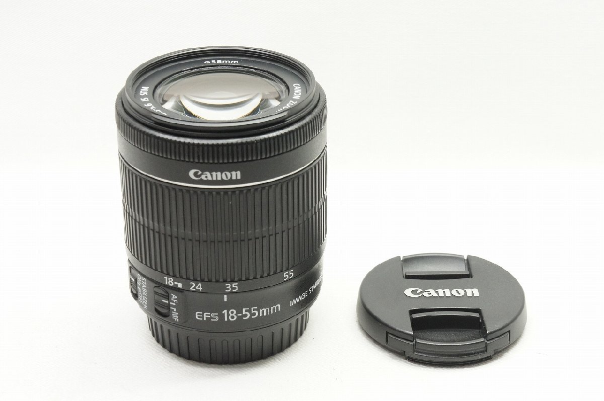 【適格請求書発行】良品 Canon キヤノン EF-S 18-55mm F3.5-5.6 IS STM EFマウント APS-C ズームレンズ【アルプスカメラ】231229l