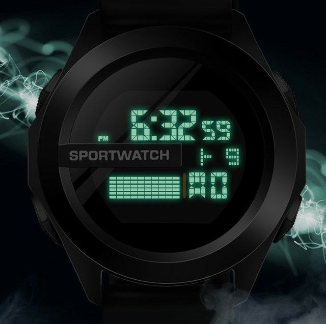 T0477 新品 男女兼用 LED 防水 スポーツ デジタル ウォッチ 腕時計 青