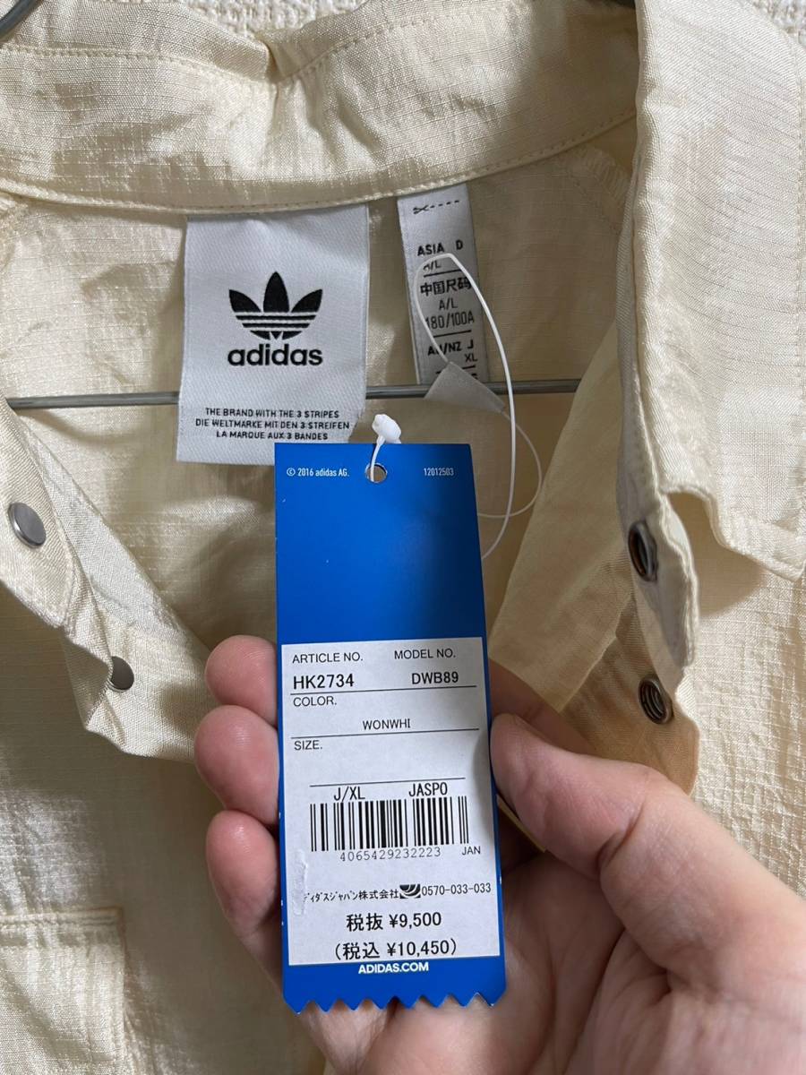 【未使用・タグ付き】アディダス adidas Reveal 半袖オーバーシャツ オリジナルス メンズ ウェア シャツ 白 ホワイト HK2734　XLサイズ