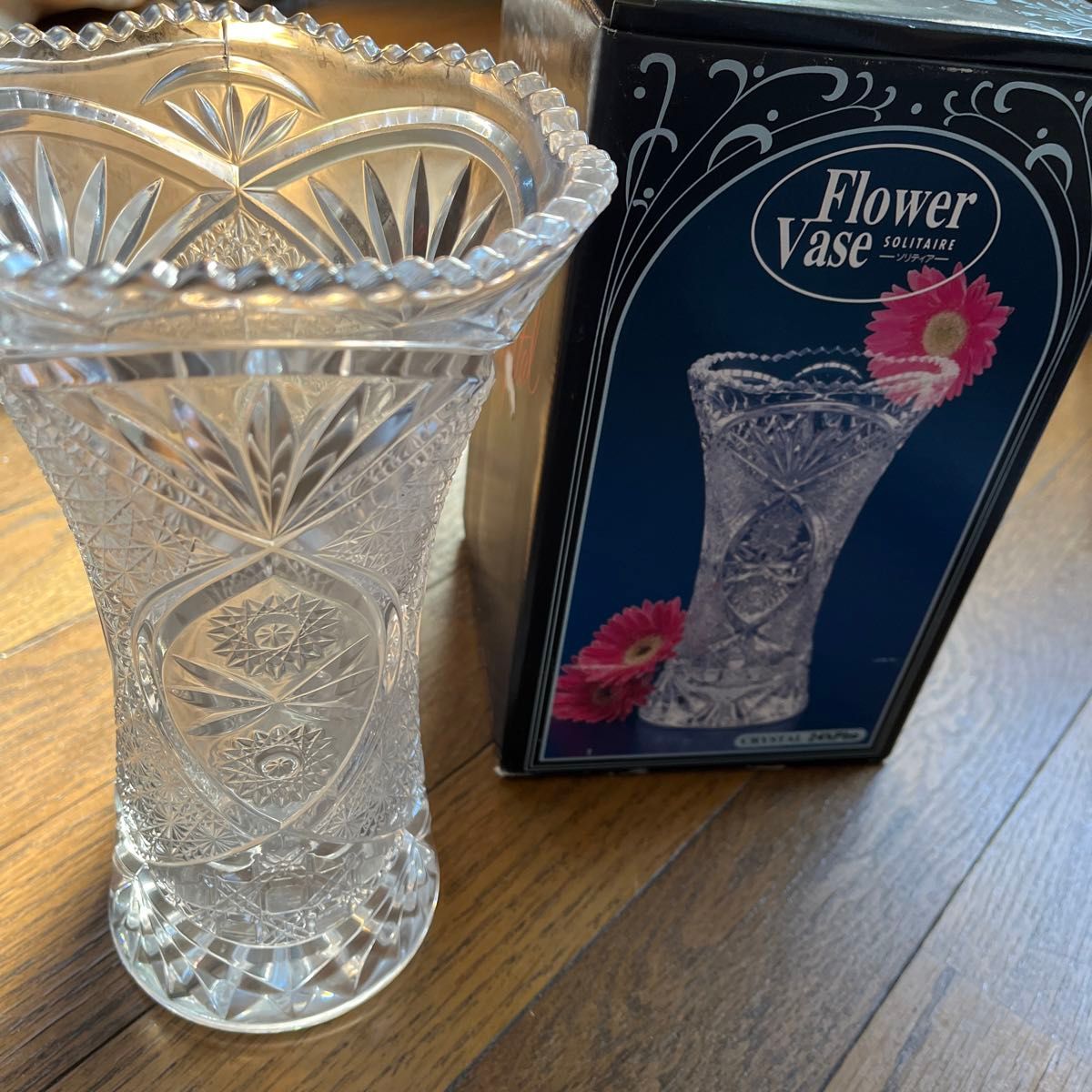 花瓶 クリスタルフラワーベース クリスタルガラス 花器