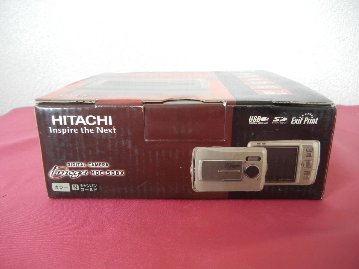 [ digital camera ] new goods HITACHI Hitachi HDC-508X unused passing of years goods 500 ten thousand pixels box color fading equipped guarantee none dead stock navy blue teji postage included 