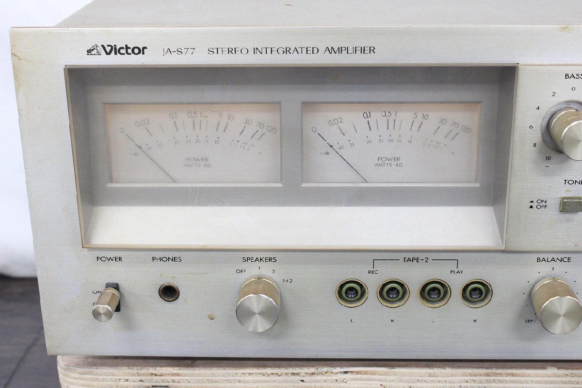 【行董】AZ224BOT90 Victor ビクター ステレオプリメイン アンプ JA-S77 STEREO INTEGRATED AMPLIFIER オーディオ機器_画像2