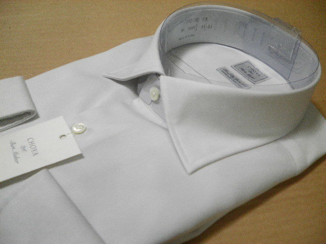 百貨店ブランド＊SHIRT MAKER CHOYA/PREMIUM CARE FREE TWO PLY YARN 100＊サイズ L 41-82＊綿100% 高級ドレスシャツ 形態安定加工 の画像1