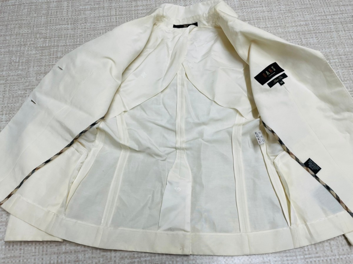 中古美品　ジャケット　DAKS 　ダックス　上着　38サイズ　キュプラ　3769_画像4