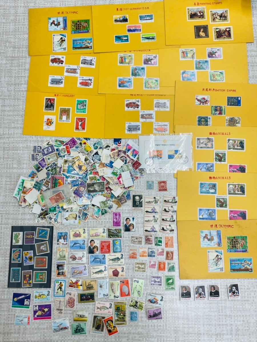 中古品　コレクション　外国切手　日本切手　使用済みと未使用品あり　まとめ売り　年代物　大量　3764_画像1