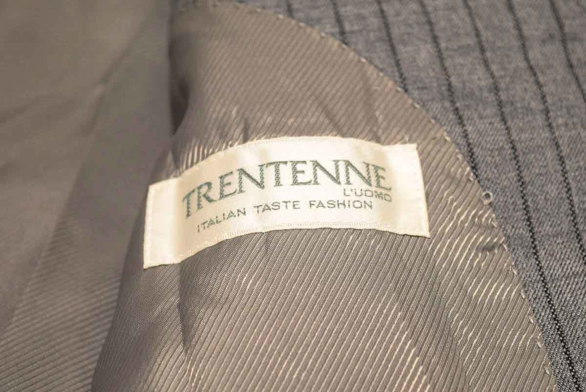 TRENTENNE トレンティーナ 2釦 高級 カシミア ウール セットアップ シングル スーツ XL W36 L31 冬春 (H0011012)の画像4