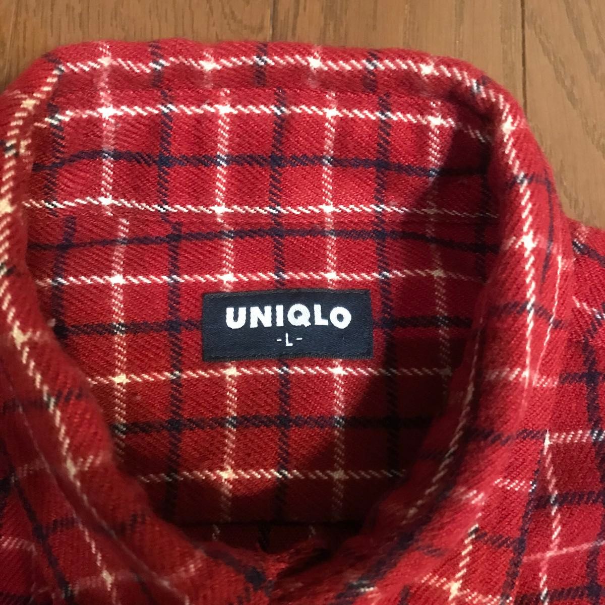 old UNIQLO ネルシャツ Lサイズ ビンテージ チェック　ヴィンテージ