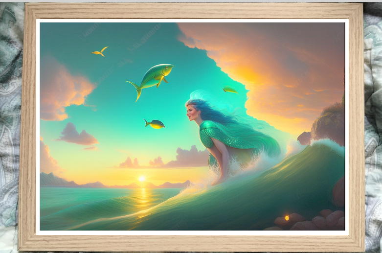 ー品販売 ☆彡2024開運オリジナル オーダー アートA4サイズ ヒーリング AI 絵画