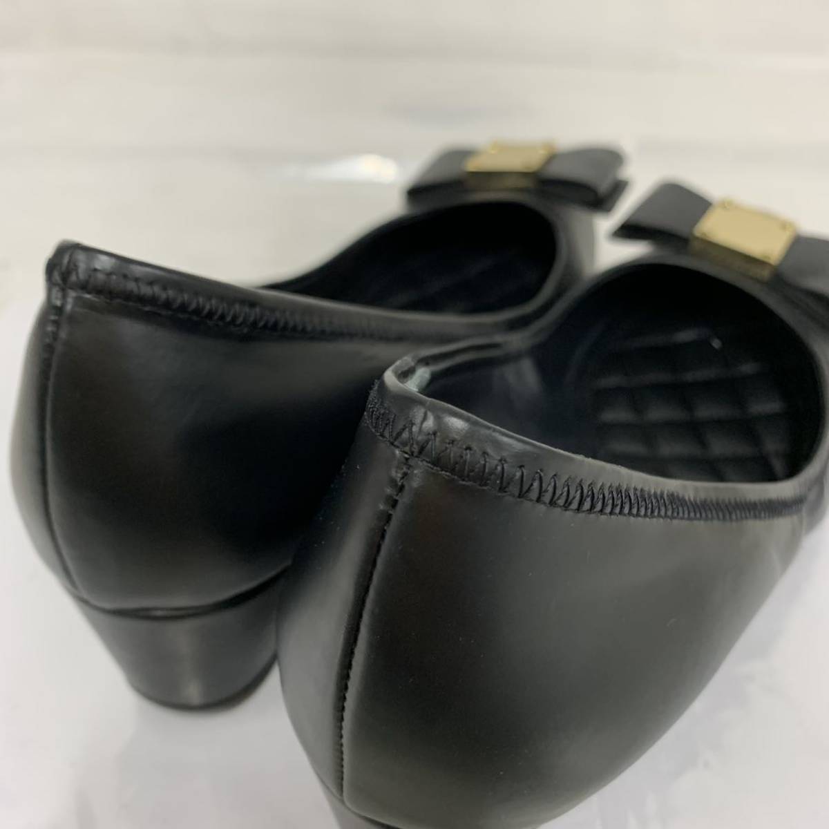 1円出品COLE HAAN コールハーンブラック 黒 パンプス シューズ K16-BT W00920 6B 現状品 カ4_画像4