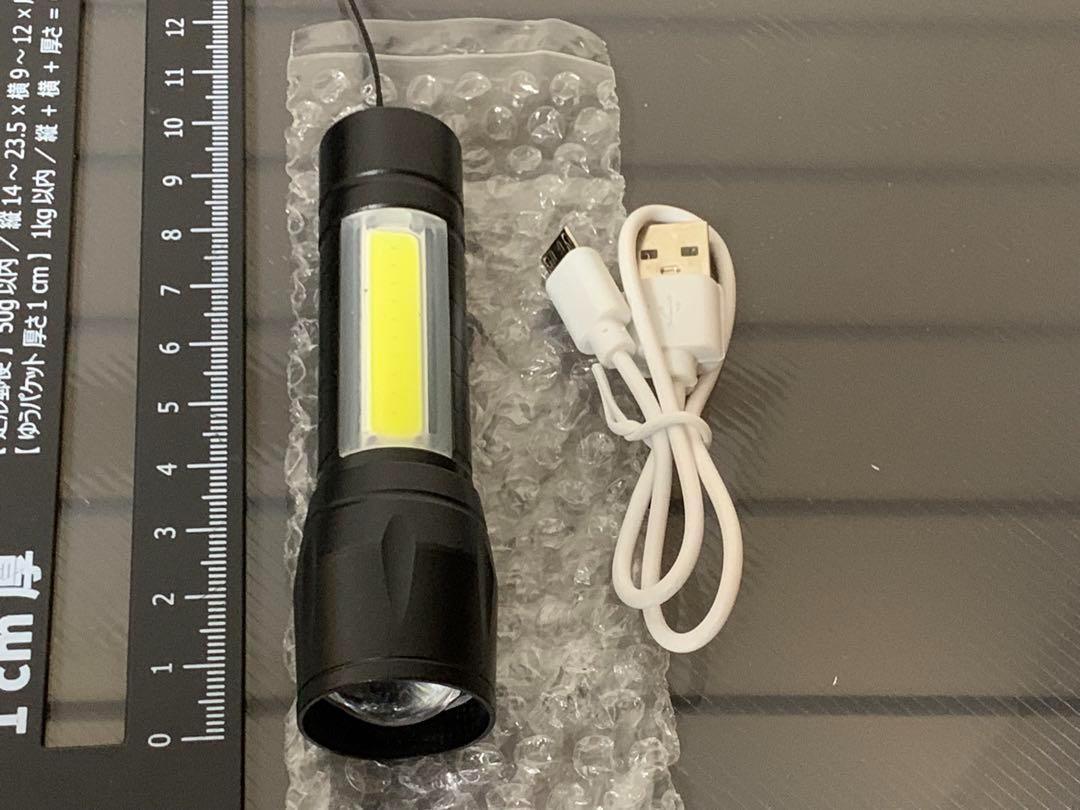 高輝度 USB 充電式 懐中電灯 LED 超小型 防災 ライト　M9_画像4