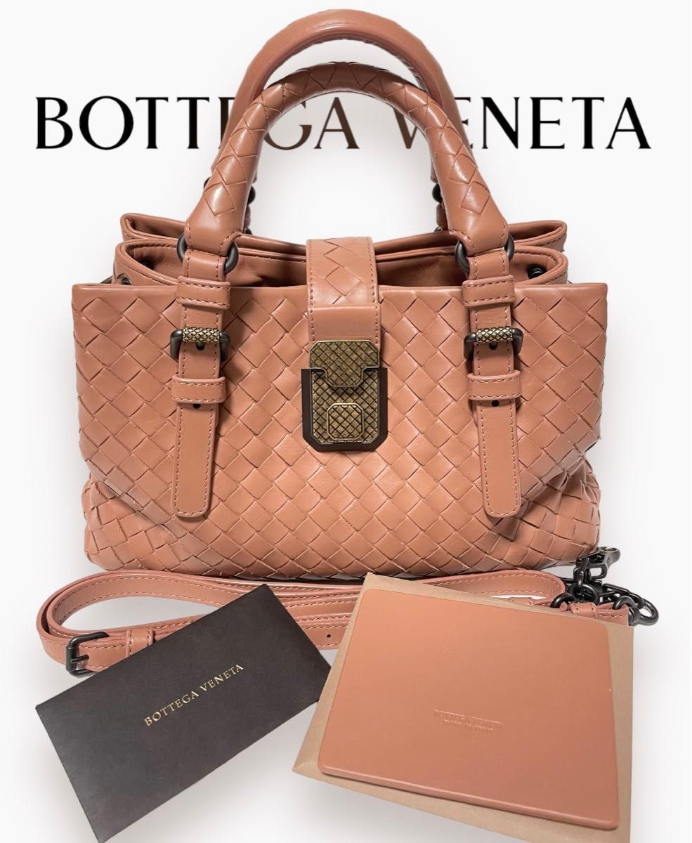 Bottega Veneta Leather Mini Roma Tote  ハンドバッグ ショルダー 2WAY