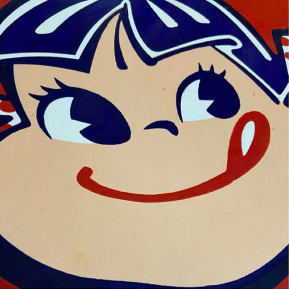 不二家ペコちゃんポコちゃん琺瑯看板(両面) 当時物 昭和レトロ 不二家ペコちゃんポコちゃん琺瑯看板(両面) 当時物 昭和レトロ
