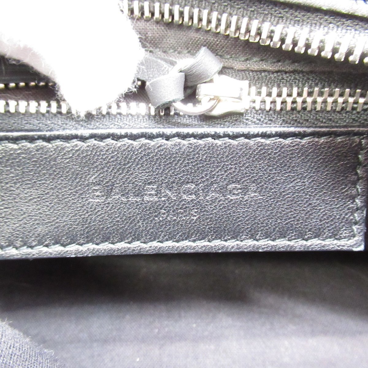 BALENCIAGA バレンシアガ ハンドバッグ シティバッグ グリーン系 レザー キャンバス 中古 レディース_画像6