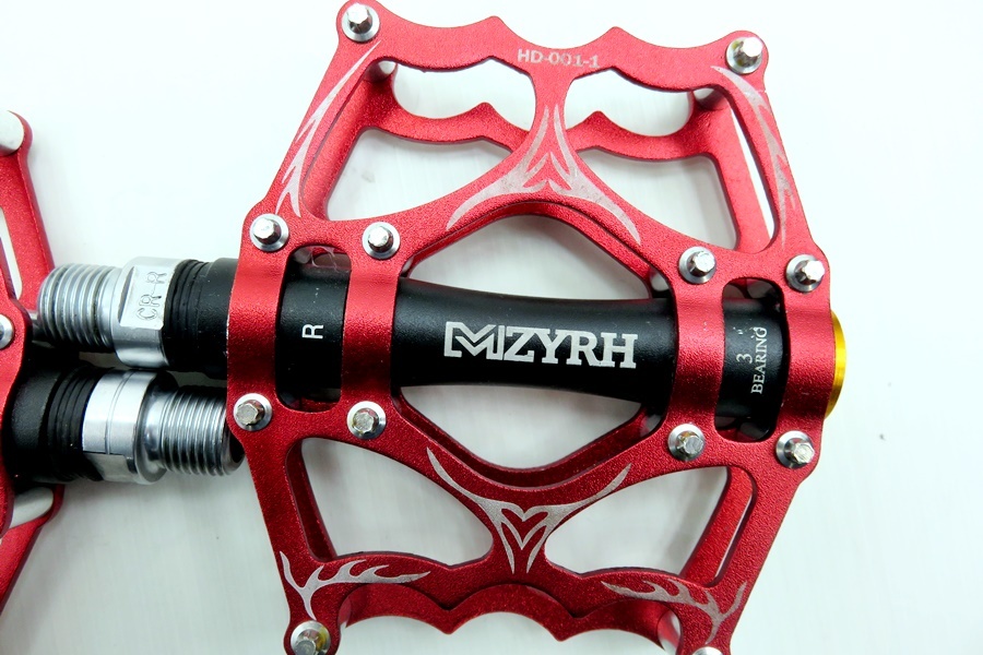 MZYRH ペダル HD-001-1 フラットペダル レッド_画像2