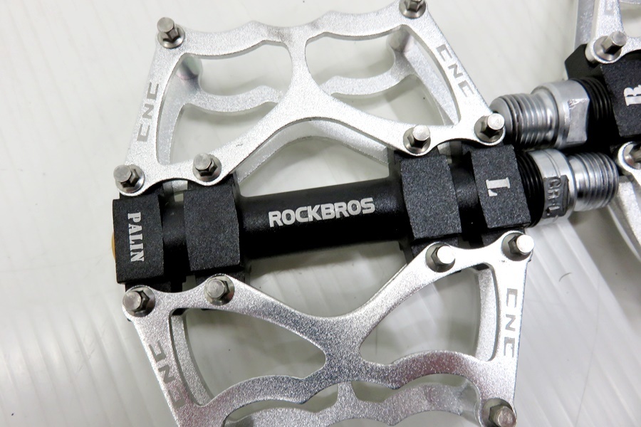 ROCKBROS ロックブロス CNC フラットペダル シルバー アルミニウム合金_画像9