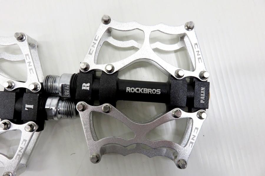 ROCKBROS ロックブロス CNC フラットペダル シルバー アルミニウム合金_画像2