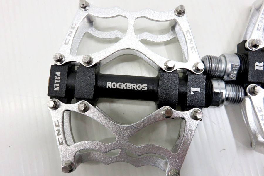 ROCKBROS ロックブロス CNC フラットペダル シルバー アルミニウム合金_画像6