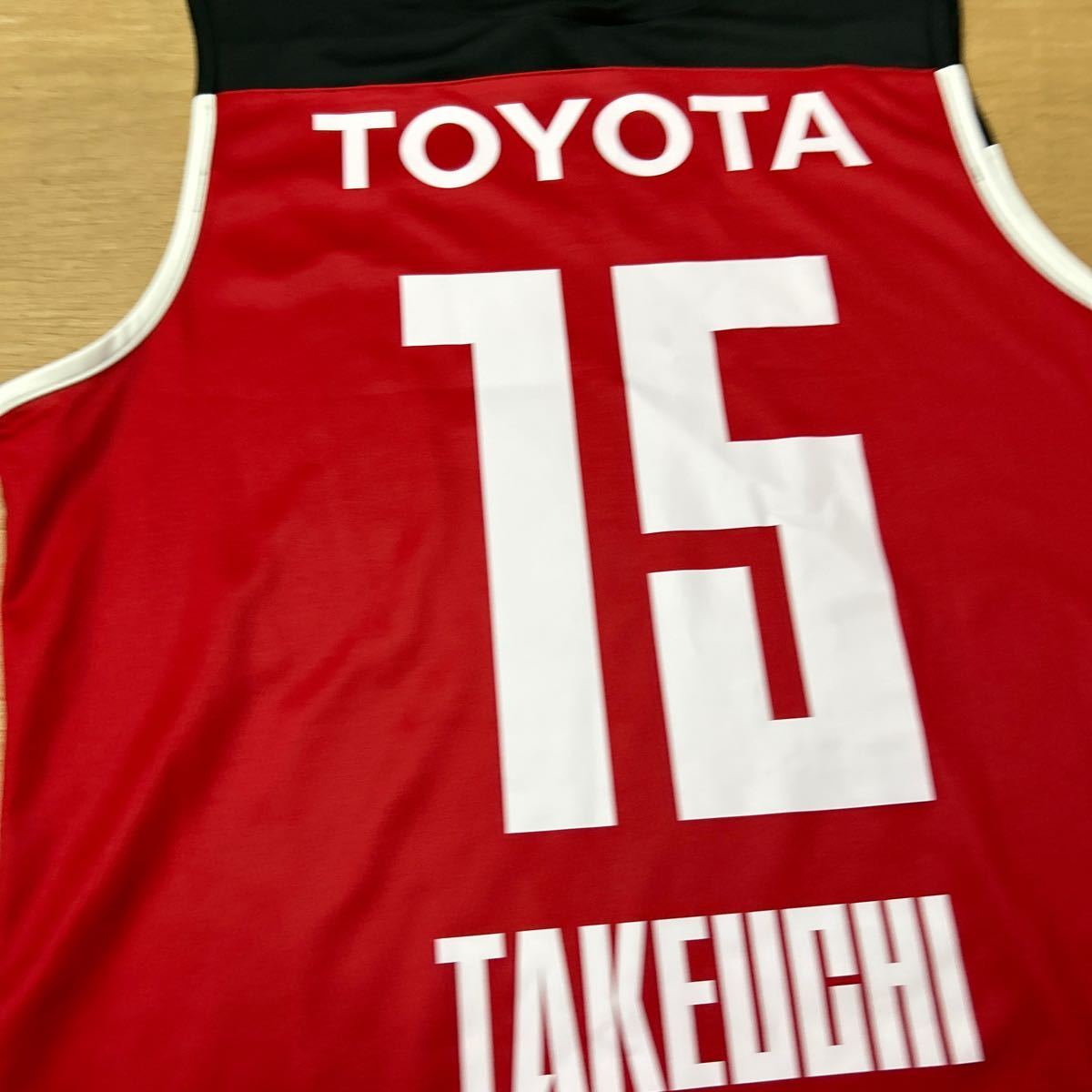  unused goods B Lee g Alba ruk Tokyo basketball 15 number Takeuchi yield next player autograph autograph attaching uniform basketball size O tag attaching 