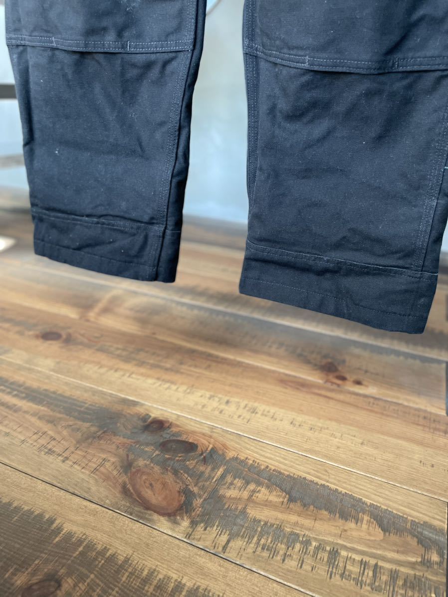 【ほぼ未使用品】90Sビンテージ USA製 ダブルニー オーバーオール Carhartt カーハート W44 BLK 黒 ブラック _画像7