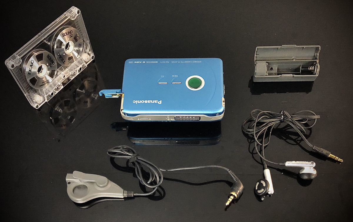  cassette Walkman Matsushita RQ-SX71 ultrathin ., blue [ service being completed, work properly super-beauty goods ]