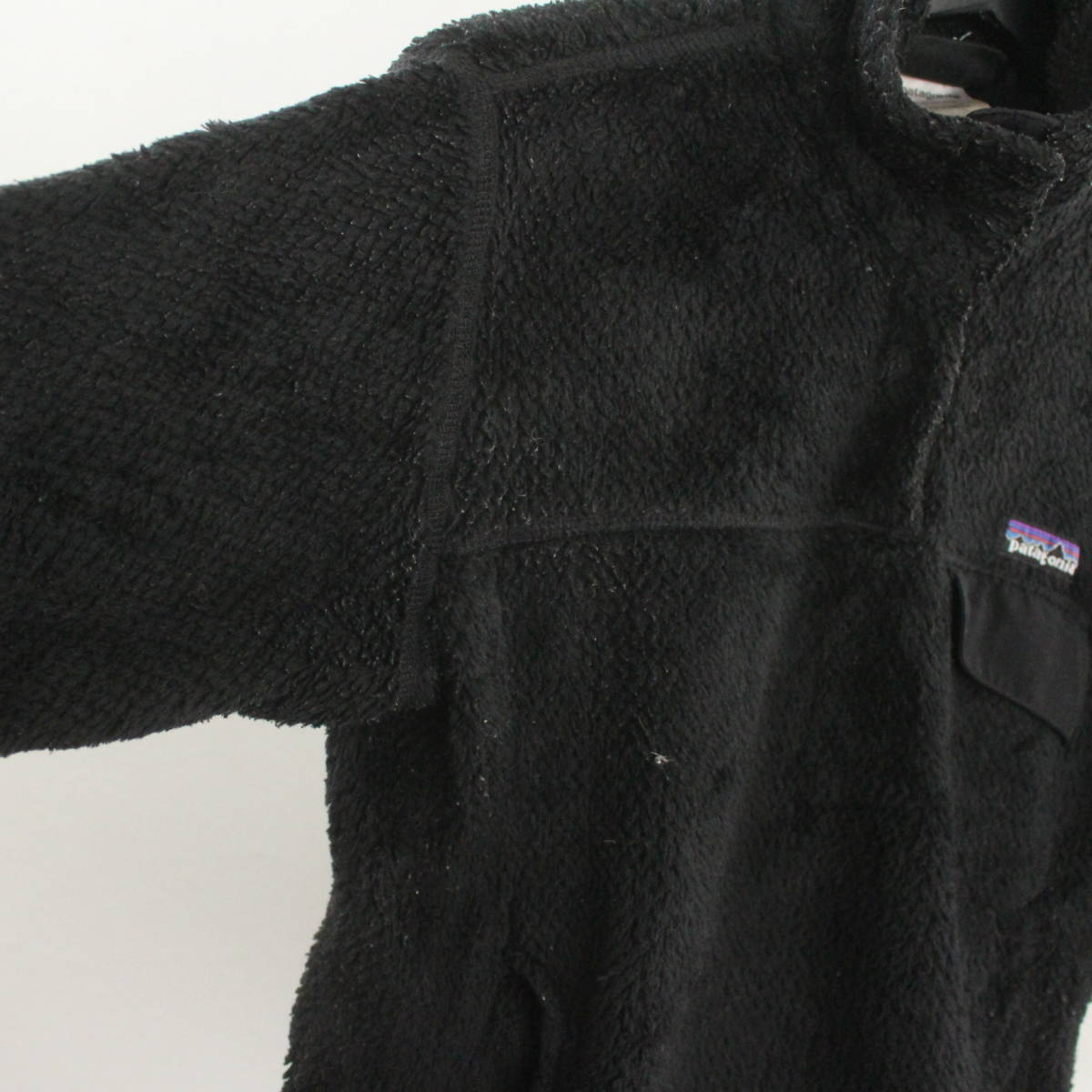X134 2000年代製 Patagonia パタゴニア フリースジャケット■00s 表記Sサイズ レディース プルオーバー 25441 ブラック 黒 アメカジ 90sの画像9