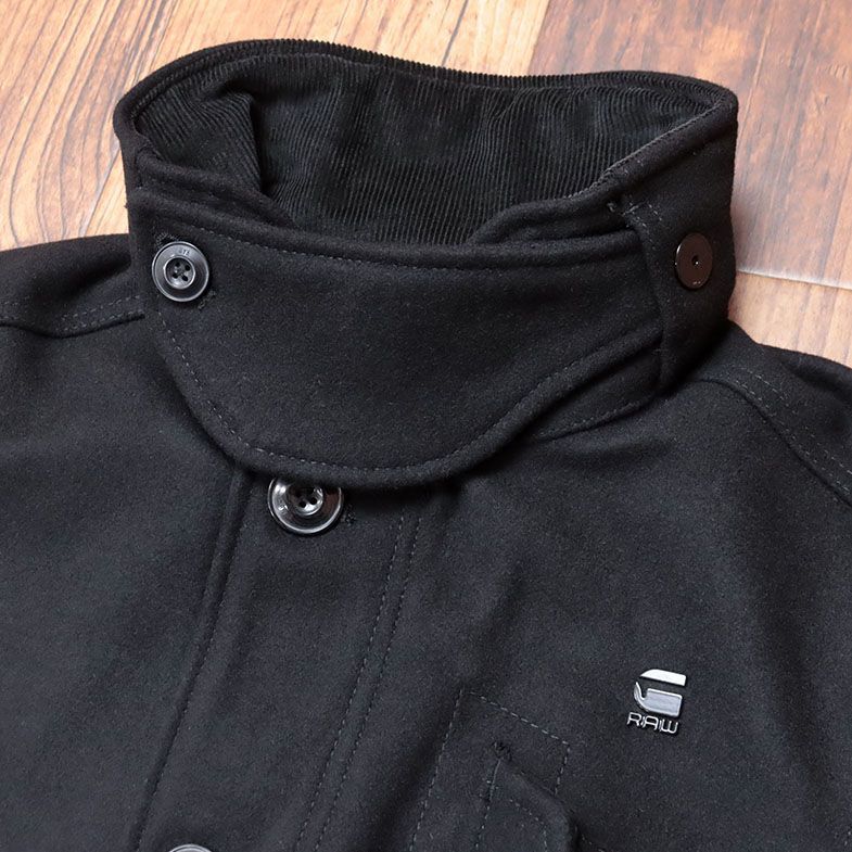 1円/秋冬/G-STAR RAW/XSサイズ/ステンカラー コート SCUTAR UTILITY WOOL TRENCH D15474-B965 トラッド 上品 新品/黒/ブラック/ia165/_画像6