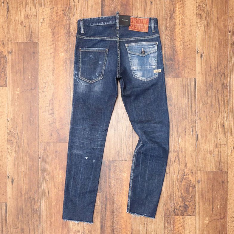 2022-23秋冬/DSQUARED2/48サイズ/テーパード デニムパンツ S71LB1099 SKATER JEAN ダメージ加工 Italy製 新品/紺/ネイビー/hd751/_画像3