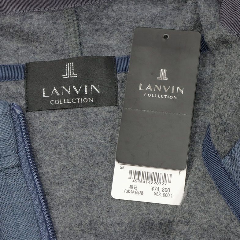 秋冬/LANVIN COLLECTION/50サイズ/日本製パーカー 美艶シルク 裏起毛スウェット 伸縮性◎ 無地 上質 贅沢 新品/紺/ネイビー/hb145/_画像7