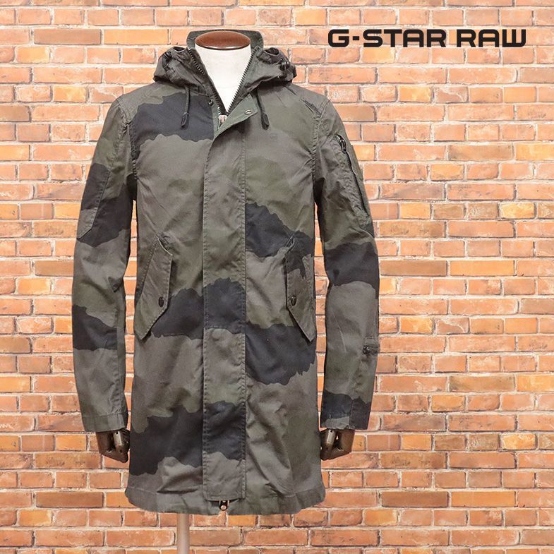 1円/G-STAR RAW/Sサイズ/モッズコート BATT ZIP PARKA D14016-B560 迷彩 ミリタリー ワイルド 新品/カーキ/ia123/_画像1