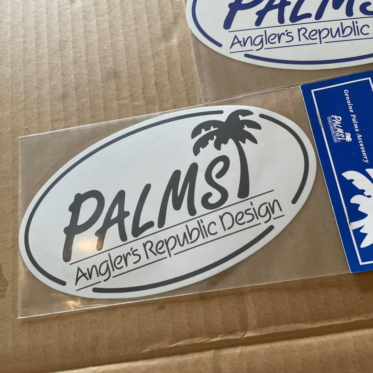 送料無料　未使用　パームス　PALMS　ロゴステッカー　3枚　オーバル型　 約10cm×18cm　アングラーズリパブリック　アンリパ_画像3