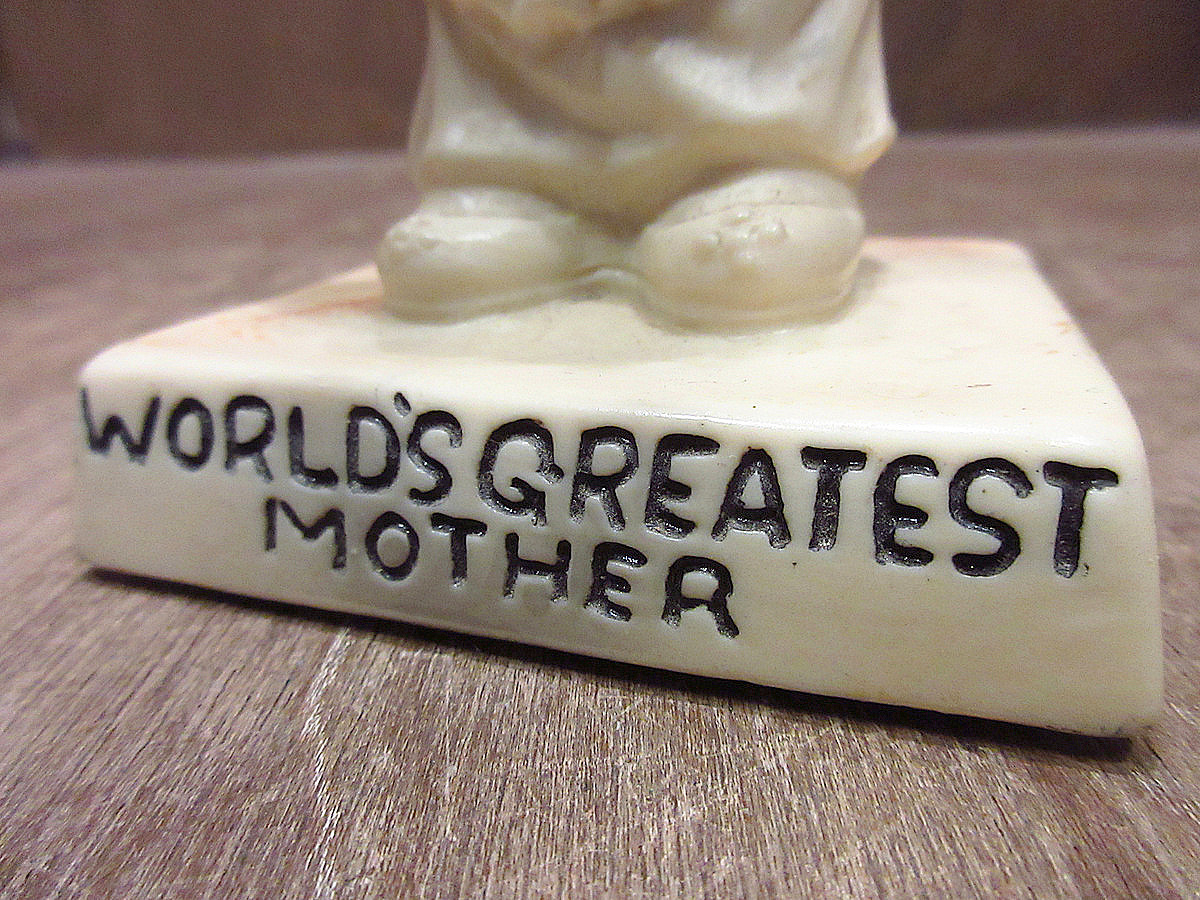 ビンテージ70's●A.T.INC.「WORLD'S GREATEST MOTHER」メッセージドール●240107i6-dollオブジェ雑貨置物母の日プレゼント贈り物_画像6