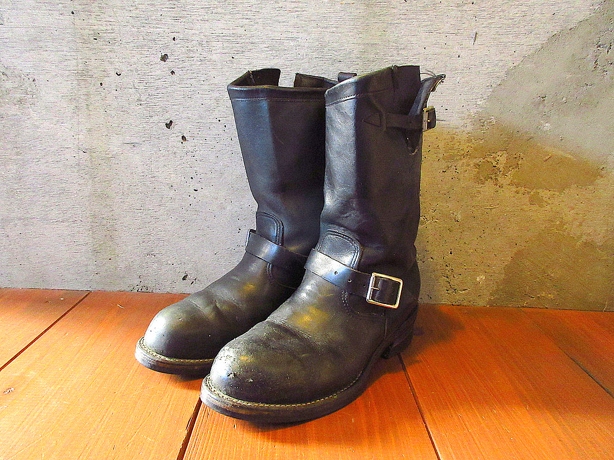  Vintage 90*s2000*s*CHIPPEWA engineer boots black size 7 1/2 E*240112k3-m-bt-26cm leather Work boots PT99 Chippewa USA made 