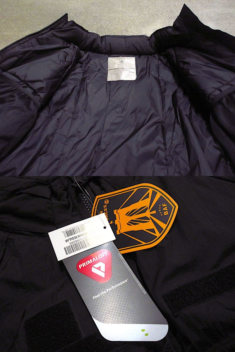 DEADSTOCK B.A.F.社製ECWCS LEVEL7 GEN III PRIMALOFT JACKET黒size M-R●240120m2-m-jk-dwnミリタリープリマロフトメンズ古着_画像9