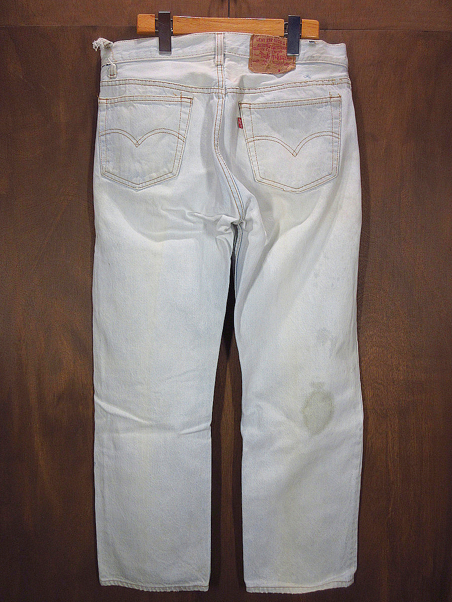 ビンテージ80's●Levi's 501実寸W83cm●240128i1-m-pnt-jns-w33リーバイスデニムジーンズアイスブルーUSA製_画像2