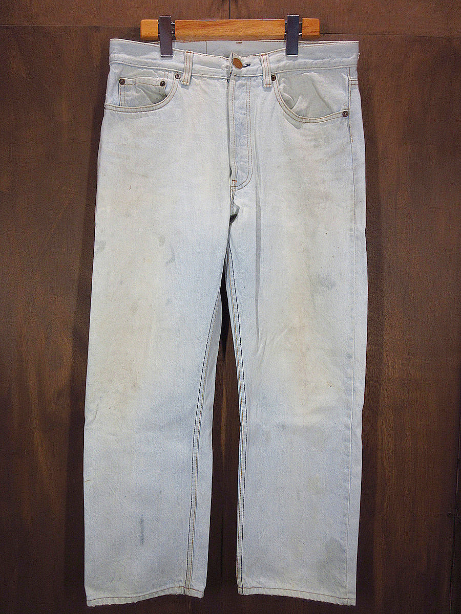 ビンテージ80's●Levi's 501実寸W83cm●240128i1-m-pnt-jns-w33リーバイスデニムジーンズアイスブルーUSA製_画像1