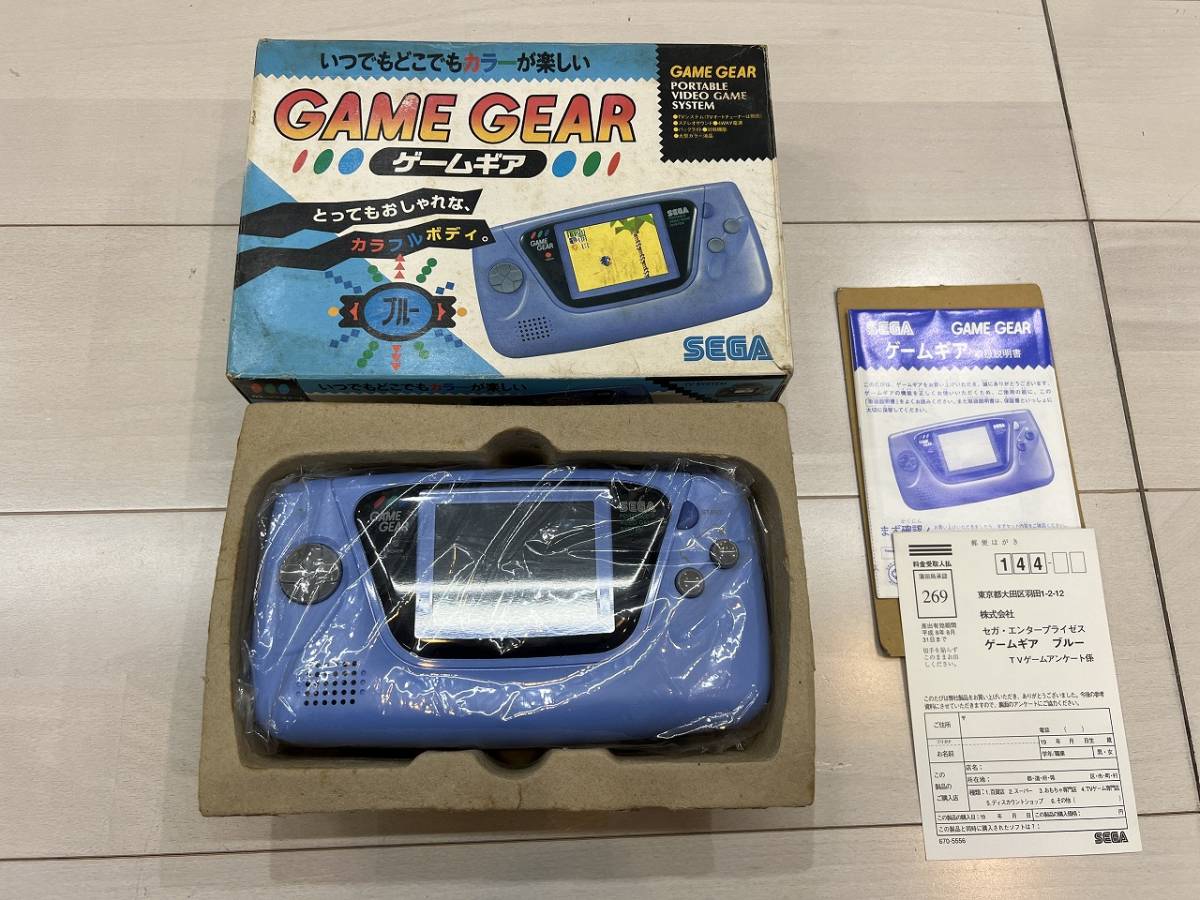 ほぼ　未使用品　画面不良　SEGA GAME GEAR　ゲームギア 　ブルー 　BLUE　レトロゲーム_画像1