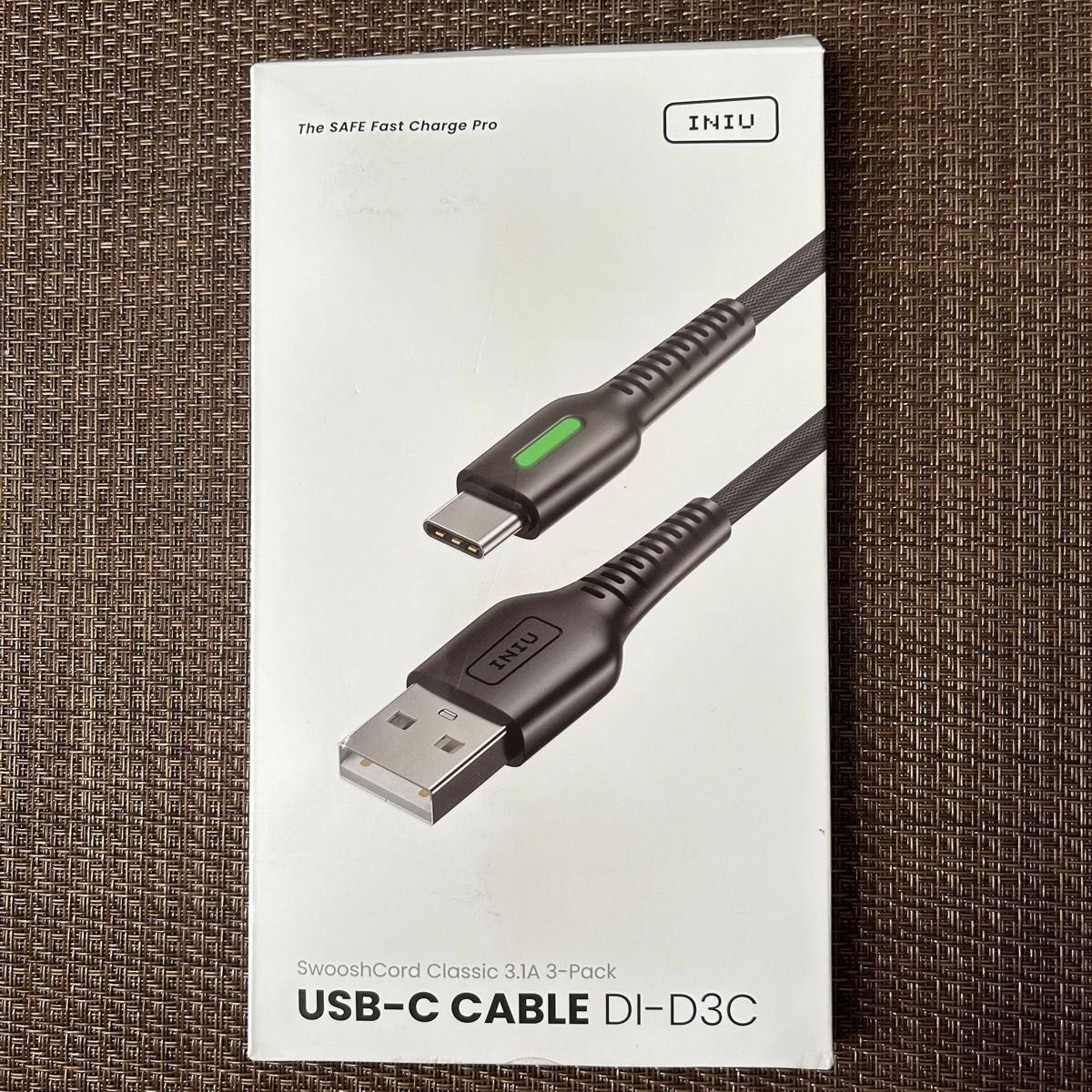 USB Type C ケーブル【3本 0.5m+1m+3m】INIU 3.1A USB-A to USB-C 急速充電 