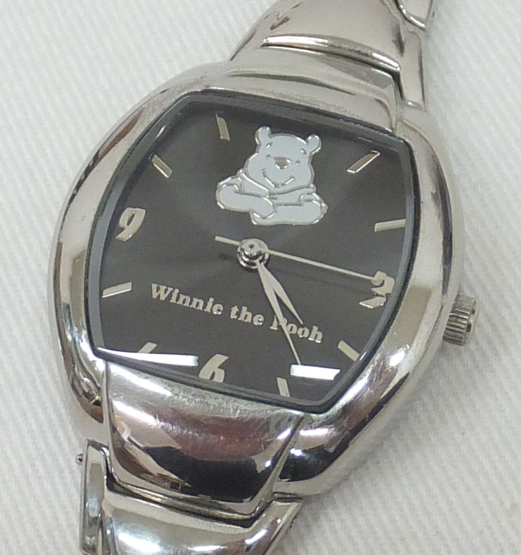 [ used operation goods ]*Disney Winnie the Pooh Disney Winnie The Pooh 3 hands quartz wristwatch 