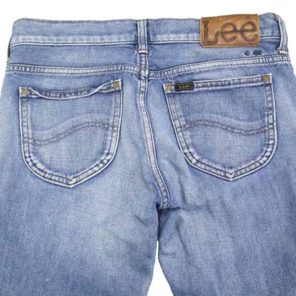 Lee Lee LL0412 органический хлопок! USED обработка конический Denim брюки джинсы Sz.S женский сделано в Японии K4B00022_1#R