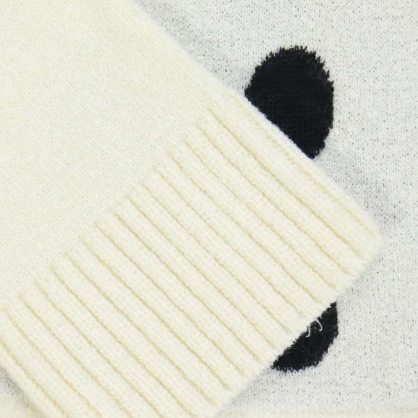 adabat Adabat осень-зима точка рисунок собака вышивка!ta-toru шея шерсть вязаный свитер Sz.1 женский Golf сделано в Японии K3T01312_C#K
