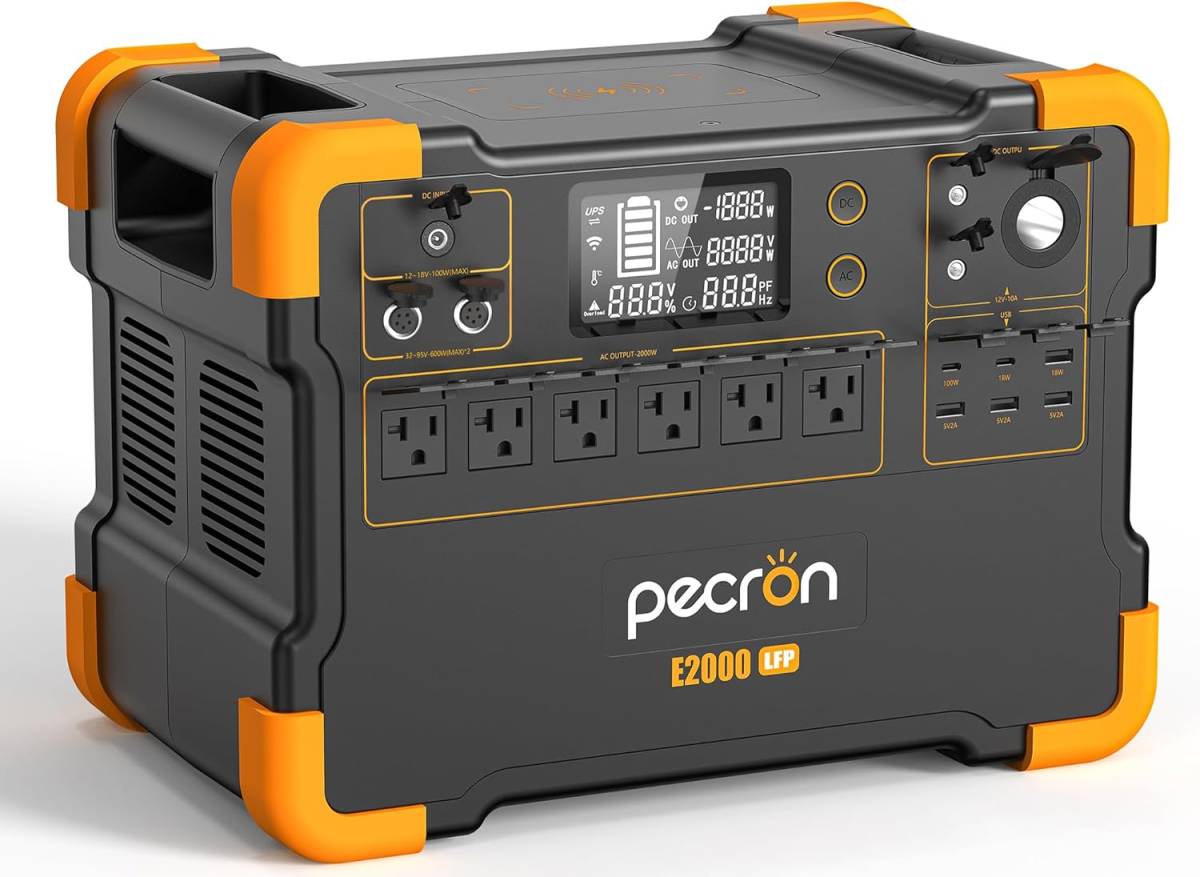 新品　PECRON ポータブル電源 E2000LFP リン酸鉄 1920Wh/2000W 大容量 AC出力定格2000W ポータブルバッテリー 蓄電池 高耐久 容量拡張可_画像1