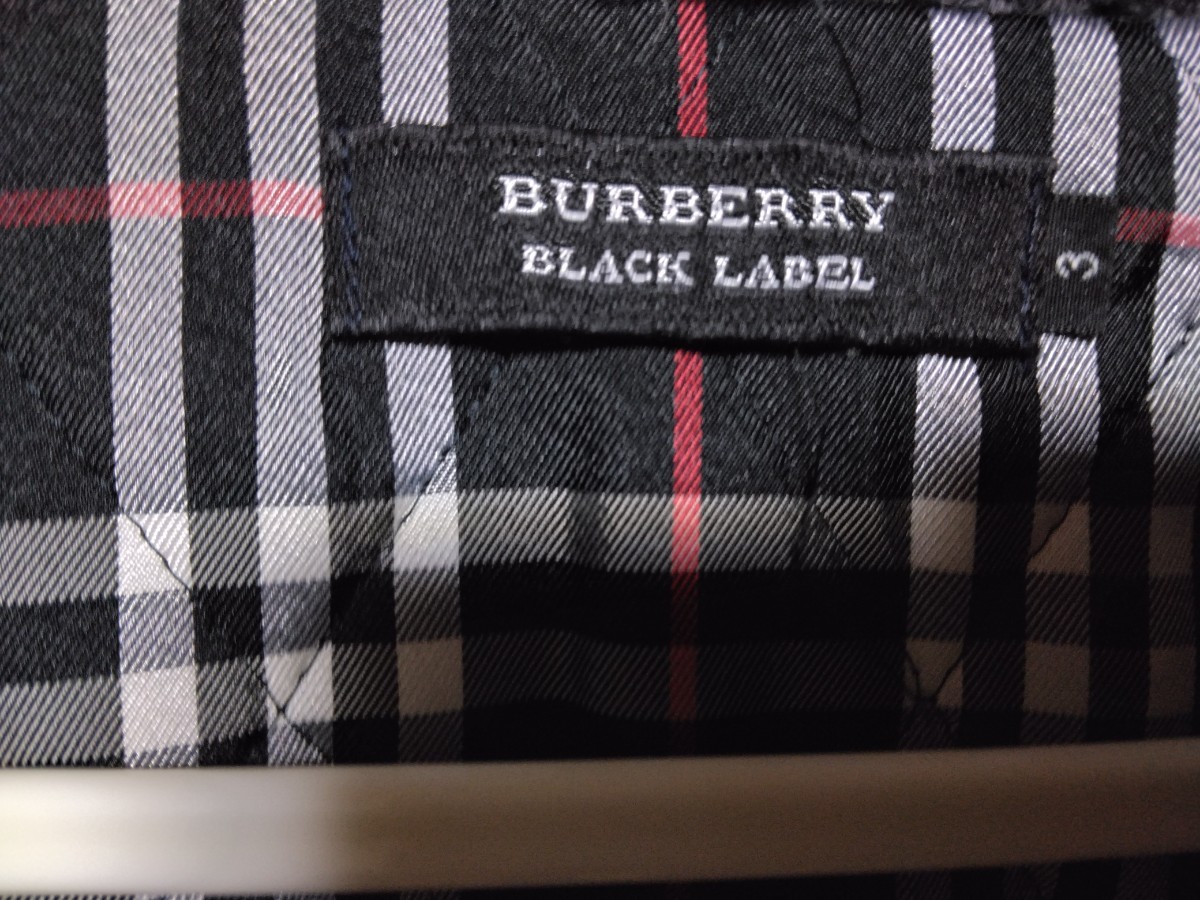 バーバリーブラックレーベル ラビットファーニット BURBERRY BLACK LABEL L 3 中古格安 セーター アクリル 羊毛 グレー ホースマーク 黒灰_画像5