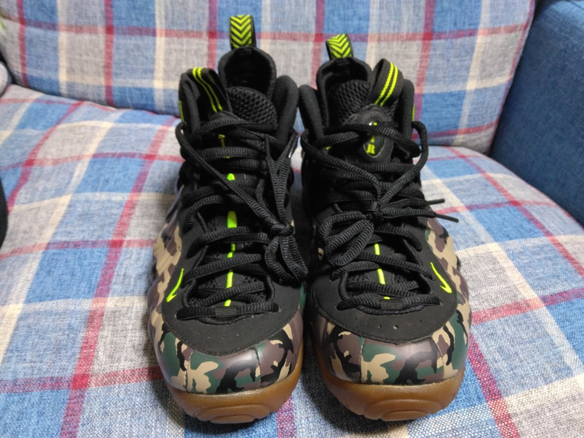 NIKE AIR FOAMPOSITE PRO PRM LE supreme 587547-300 フォームポジット プロ US10.5 28.5cm 国内正規品 GREEN CAMO FOREST/BLACK 迷彩緑茶_画像3